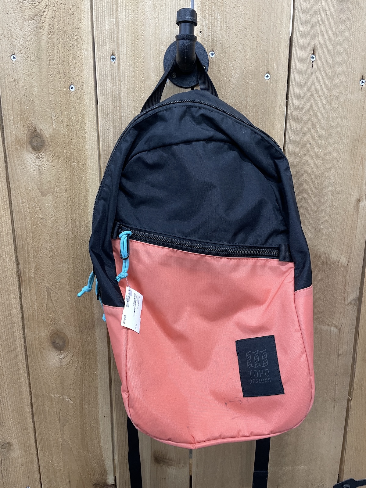 Topo Designs Black Backpack with Pink Logo and Yellow Accents Light Pack | Lightweight and Durable Backpack | Topo Designs main image 4