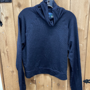 Prana Cropped Turtleneck, Blue, Women's Large